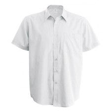 KARIBAN Férfi ing Kariban KA543 Men&#039;S Short-Sleeved Cotton poplin Shirt -5XL, White férfi ing