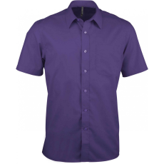 KARIBAN Férfi ing Kariban KA551 Ace - Short-Sleeved Shirt -3XL, Purple