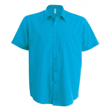 KARIBAN Férfi ing Kariban KA551 Ace - Short-Sleeved Shirt -4XL, Bright Turquoise férfi ing