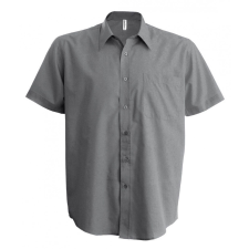 KARIBAN Férfi ing Kariban KA551 Ace - Short-Sleeved Shirt -M, Marl Storm Grey férfi ing