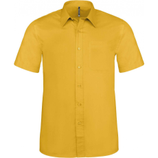 KARIBAN Férfi ing Kariban KA551 Ace - Short-Sleeved Shirt -M, Yellow