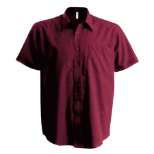 KARIBAN Férfi ing Kariban KA551 Ace - Short-Sleeved Shirt -S, Wine férfi ing