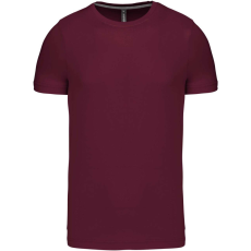 KARIBAN Férfi jersey rövid ujjú póló, Kariban KA356, Wine-S