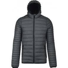 KARIBAN Férfi kabát Kariban KA6110 Men'S Lightweight Hooded padded Jacket -XL, Marl Dark Grey