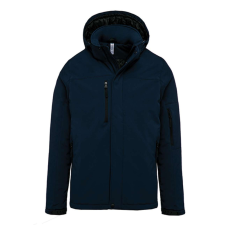 KARIBAN Férfi kapucnis, bélelt softshell kabát, Kariban KA650, Navy-L férfi kabát, dzseki