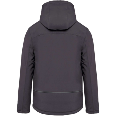KARIBAN Férfi kapucnis, bélelt softshell kabát, Kariban KA650, Titanium-S