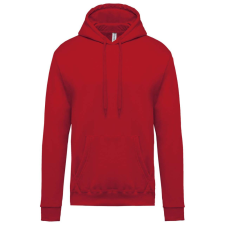 KARIBAN Férfi kapucnis pulóver, Kariban KA476, Cherry Red-L férfi pulóver, kardigán