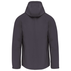 KARIBAN Férfi kapucnis softshell dzseki, Kariban KA413, Titanium-4XL