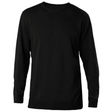 KARIBAN Férfi kereknyakú keskeny szabású pulóver, Kariban KA967, Black-M