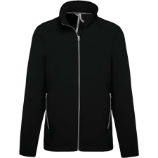 KARIBAN férfi két rétegű softshell dzseki KA424, Black-L férfi kabát, dzseki