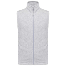 KARIBAN Férfi LUCA polár mellény, Kariban KA913, Ash Heather-3XL