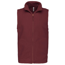 KARIBAN Férfi LUCA polár mellény, Kariban KA913, Wine-4XL férfi mellény
