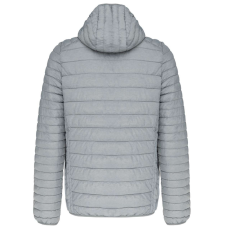 KARIBAN Férfi meleg és ultrakönnyű kapucnis bélelt kabát , Kariban KA6110, Marl Silver-4XL