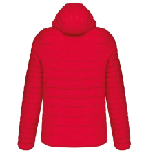 KARIBAN Férfi meleg és ultrakönnyű kapucnis bélelt kabát , Kariban KA6110, Red-4XL férfi kabát, dzseki