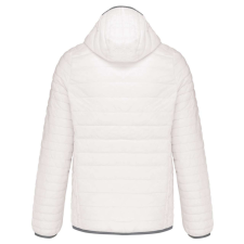 KARIBAN Férfi meleg és ultrakönnyű kapucnis bélelt kabát , Kariban KA6110, White-2XL férfi kabát, dzseki