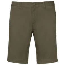 KARIBAN Férfi mosott hatású bermuda, Kariban KA750, Light Khaki-38