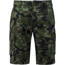 KARIBAN Férfi oldalzsebes bermuda, Kariban KA754, Olive Camouflage-50 férfi rövidnadrág