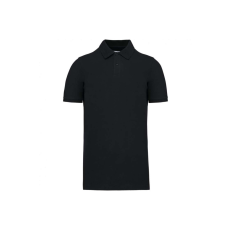 KARIBAN Férfi organikus férfi piké pamut póló, Kariban KA2025, Black-XL