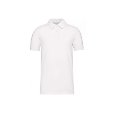 KARIBAN Férfi organikus férfi piké pamut póló, Kariban KA2025, White-2XL férfi póló