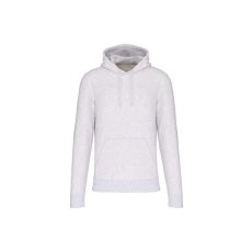 KARIBAN Férfi organikus kapucnis pulóver, Kariban KA4027, Ash Heather-5XL