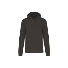 KARIBAN Férfi organikus kapucnis pulóver, Kariban KA4027, Dark Grey-2XL férfi pulóver, kardigán