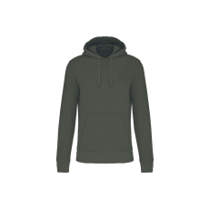 KARIBAN Férfi organikus kapucnis pulóver, Kariban KA4027, Dark Khaki-5XL