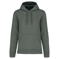 KARIBAN Férfi organikus kapucnis pulóver, Kariban KA4027, Green Marble Heather-M
