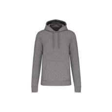 KARIBAN Férfi organikus kapucnis pulóver, Kariban KA4027, Grey Heather-3XL