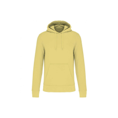 KARIBAN Férfi organikus kapucnis pulóver, Kariban KA4027, Lemon Yellow-4XL