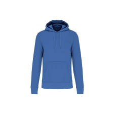 KARIBAN Férfi organikus kapucnis pulóver, Kariban KA4027, Light Royal Blue-2XL férfi pulóver, kardigán