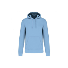 KARIBAN Férfi organikus kapucnis pulóver, Kariban KA4027, Sky Blue-3XL férfi pulóver, kardigán