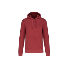 KARIBAN Férfi organikus kapucnis pulóver, Kariban KA4027, Terracotta Red-S férfi pulóver, kardigán