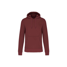 KARIBAN Férfi organikus kapucnis pulóver, Kariban KA4027, Wine-5XL férfi pulóver, kardigán
