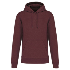 KARIBAN Férfi organikus kapucnis pulóver, Kariban KA4027, Wine Heather-3XL