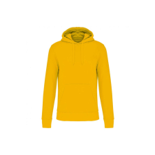 KARIBAN Férfi organikus kapucnis pulóver, Kariban KA4027, Yellow-XL férfi pulóver, kardigán