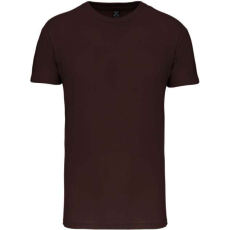 KARIBAN Férfi organikus rövid ujjú póló, Kariban KA3025IC, Chocolate-XL