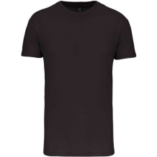 KARIBAN Férfi organikus rövid ujjú póló, Kariban KA3025IC, Dark Grey-L férfi póló