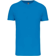 KARIBAN Férfi organikus rövid ujjú póló, Kariban KA3025IC, Tropical Blue-M