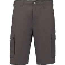 KARIBAN Férfi pamut bermuda sok zsebbel, Kariban KA755, Light Charcoal-50