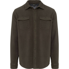 KARIBAN Férfi polár felső sherpa béléssel, Kariban KA582, Dark Khaki/Storm Grey-3XL