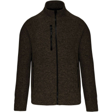 KARIBAN Férfi poliészter cipzáras dzseki, Kariban KA9106, Dark Khaki Melange-L