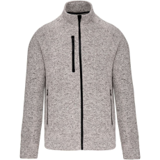KARIBAN Férfi poliészter cipzáras dzseki, Kariban KA9106, Light Grey Mélange-2XL