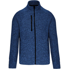 KARIBAN Férfi poliészter cipzáras dzseki, Kariban KA9106, Light Royal Blue Mélange-L