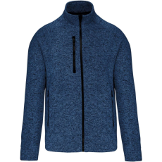 KARIBAN Férfi poliészter cipzáras dzseki, Kariban KA9106, Navy Melange-XL
