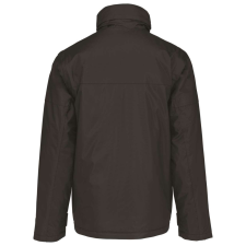 KARIBAN Férfi rejtett kapucnis kabát levehető ujjakkal, Kariban KA693, Dark Grey-M férfi kabát, dzseki