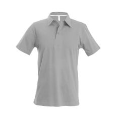 KARIBAN férfi rövid ujjú galléros piké póló KA241, Oxford Grey-4XL