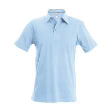 KARIBAN férfi rövid ujjú galléros piké póló KA241, Sky Blue-4XL férfi póló