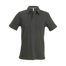 KARIBAN Férfi rövid ujjú galléros piké póló, Kariban KA241, Dark Khaki-L