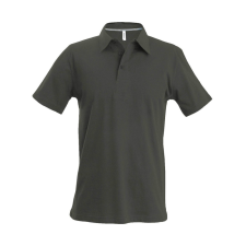 KARIBAN Férfi rövid ujjú galléros piké póló, Kariban KA241, Dark Khaki-XL férfi póló
