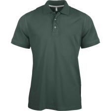 KARIBAN Férfi rövid ujjú galléros piké póló, Kariban KA241, Forest Green-2XL férfi póló